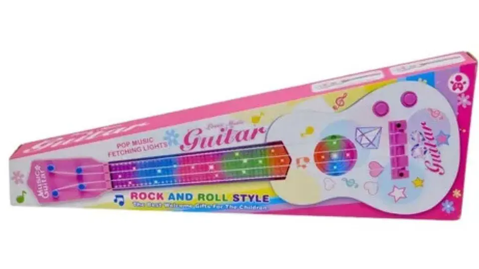 Guitarra Juguete Luces Sonido Niños Regalo Instrumento Music 4