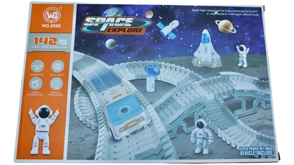 Pista Astronauta Nave Carro Espacial 142 Pcs Juguete Navidad 3