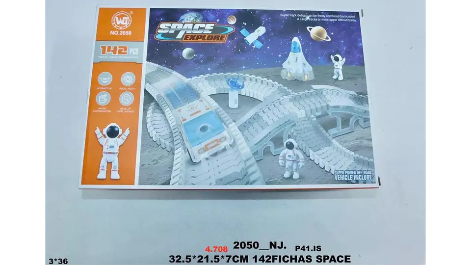 Pista Astronauta Nave Carro Espacial 142 Pcs Juguete Navidad 5