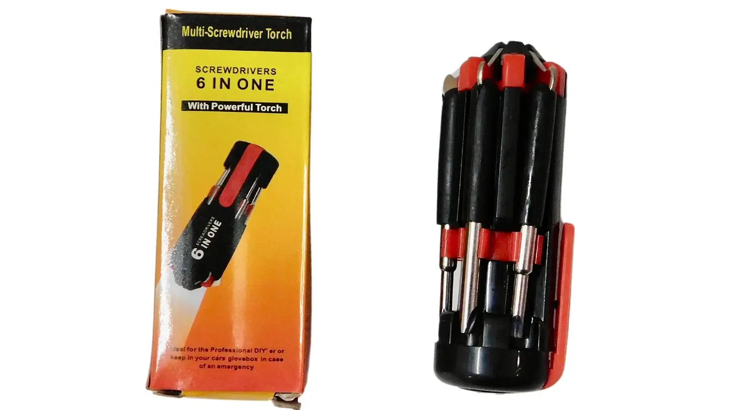 Set Destornillador 6 In 1+lintern Herramienta Multifuncional 4