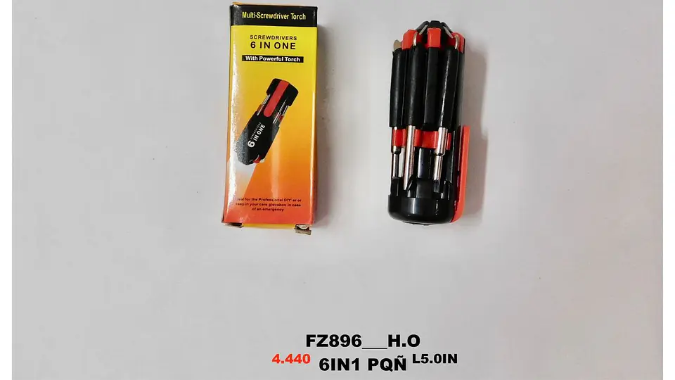 Set Destornillador 6 In 1+lintern Herramienta Multifuncional 5