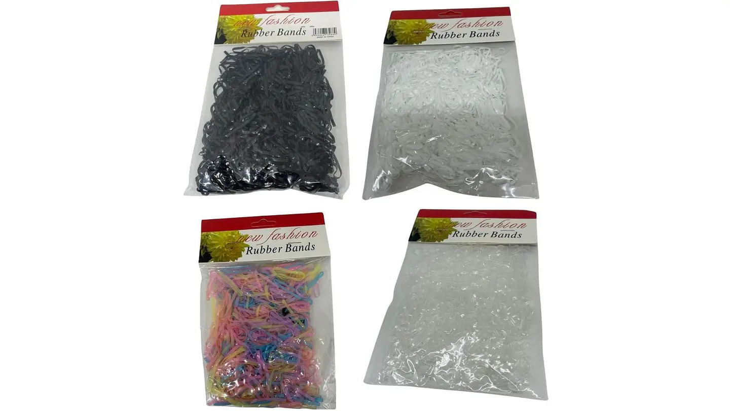 Bandas De Caucho Para El Pelo Ligas Resistentes Bolsas X4 1