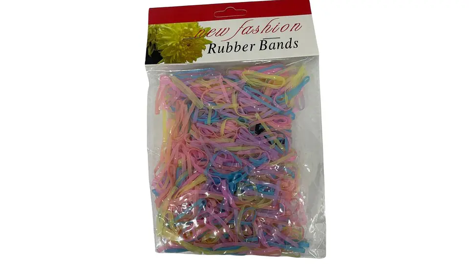 Bandas De Caucho Para El Pelo Ligas Resistentes Bolsas X4 2