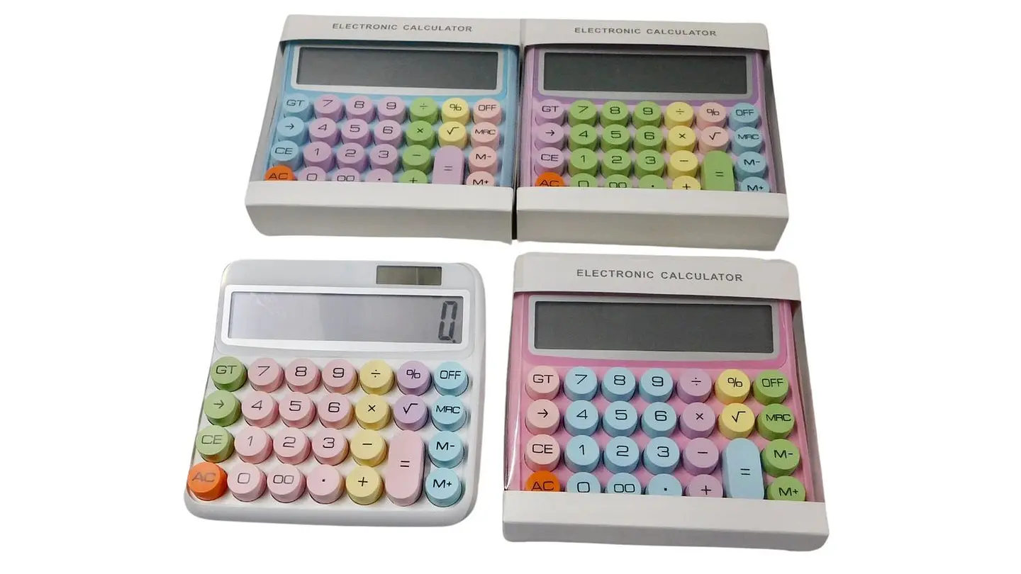 Calculadora Portátil Para Oficina Y Hogar- Colores Pastel 1