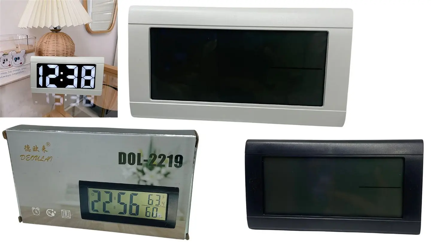 Reloj Despertador Para Mesas De Noche Digital Negro Y Blanco 1
