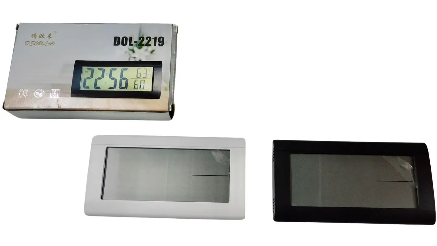 Reloj Despertador Para Mesas De Noche Digital Negro Y Blanco 3