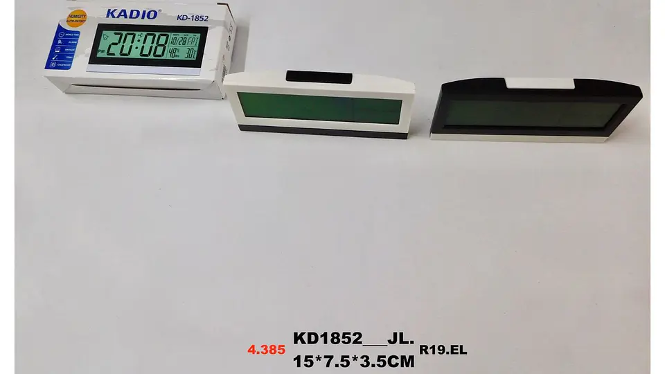 Reloj De Mesa Digital Con Temperatura Colores Negro Y Blanco 6