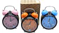Reloj Despertador Redondo Con Campana Azul Rosado Naranja - Miniatura 1