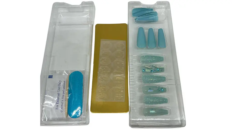 Uñas Postizas Press On + Kit De Limpieza Acabado Profesional 3