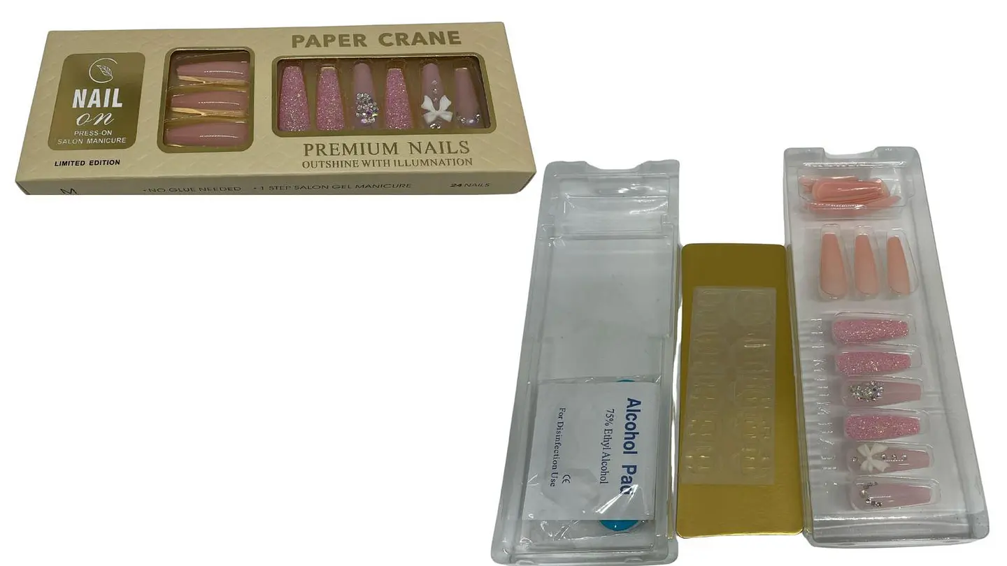 Uñas Postizas Press On + Kit De Limpieza Acabado Profesional 4