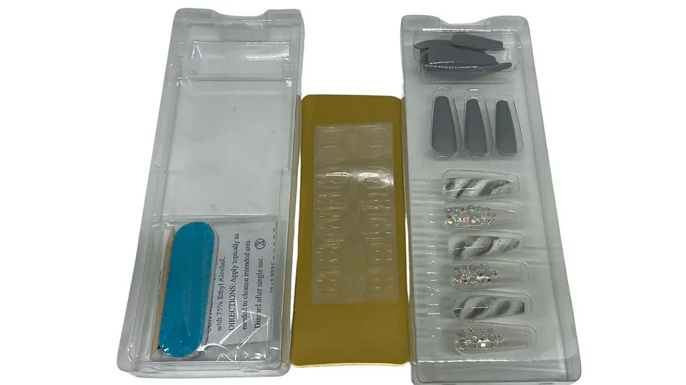 Uñas Postizas Press On + Kit De Limpieza Acabado Profesional 5
