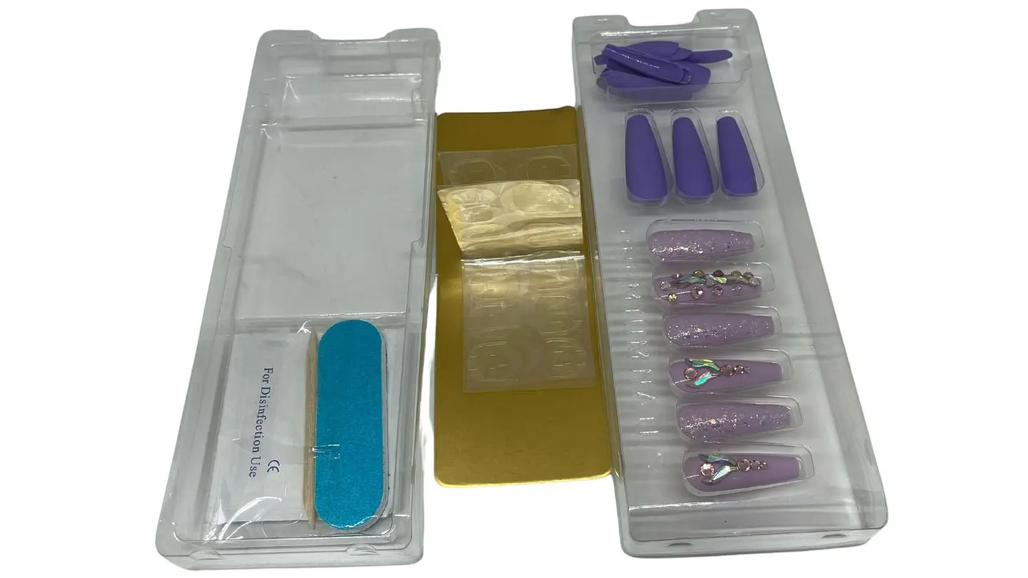 Uñas Postizas Press On + Kit De Limpieza Acabado Profesional 6
