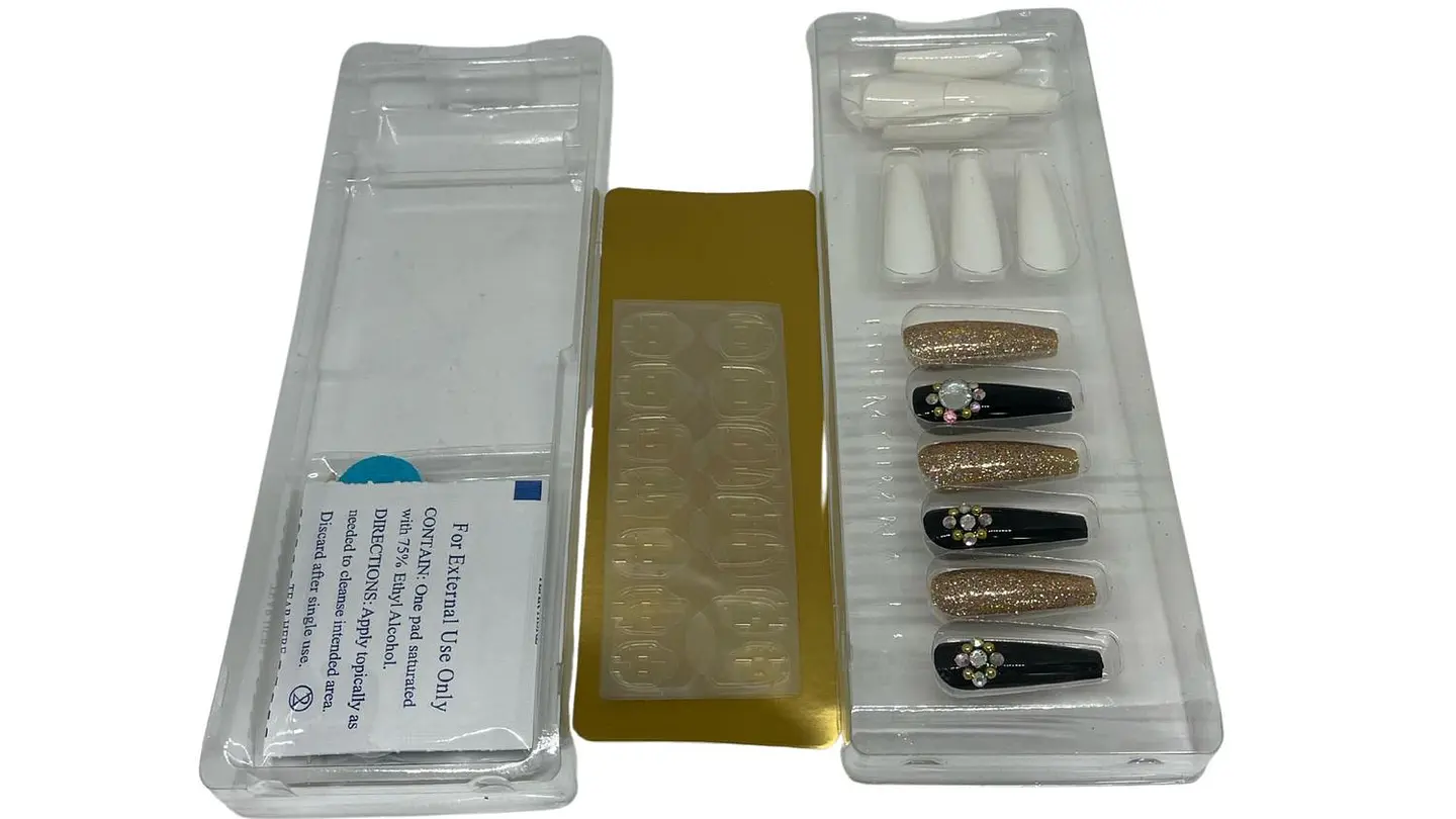Uñas Postizas Press On + Kit De Limpieza Acabado Profesional 7