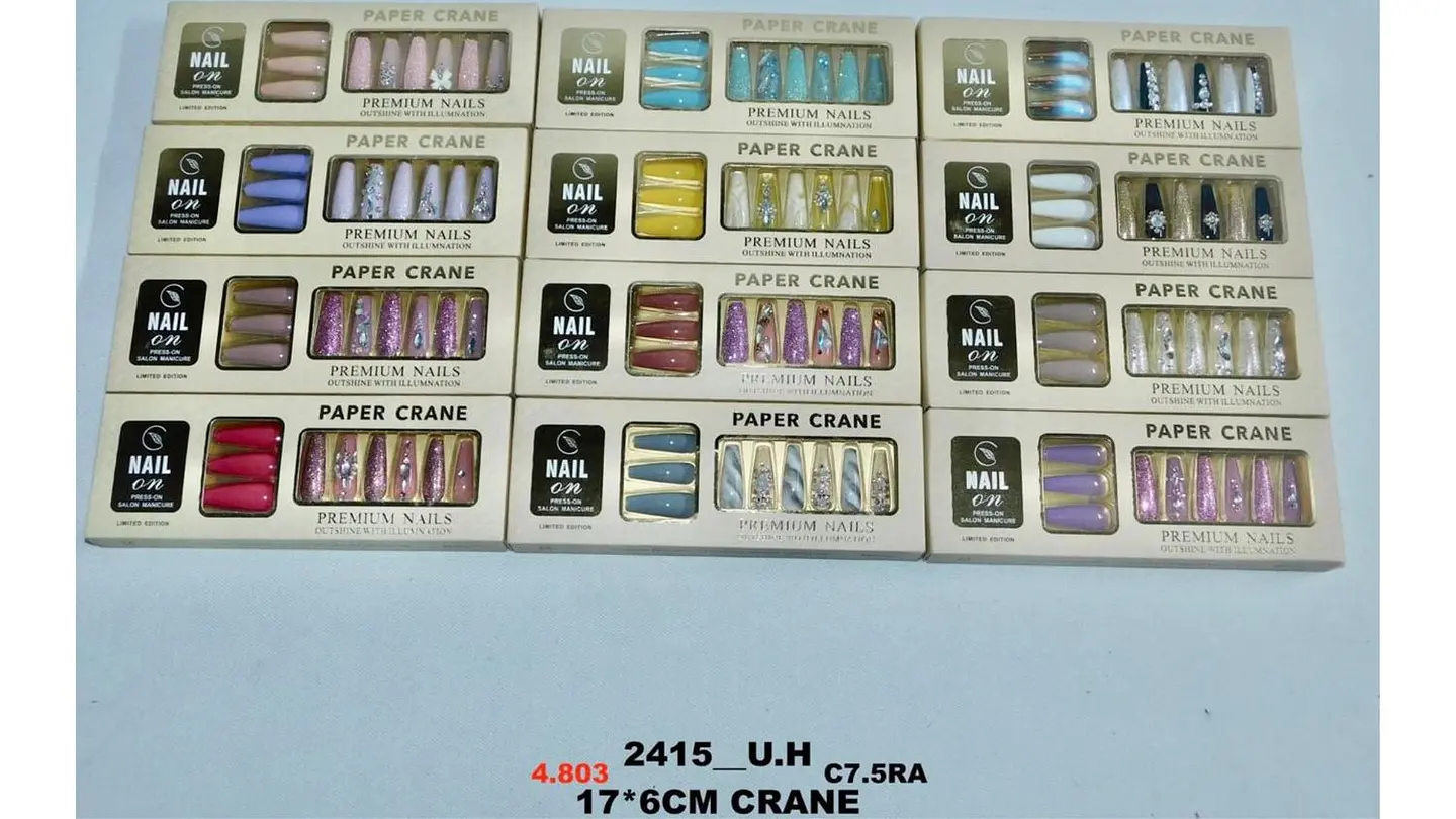 Uñas Postizas Press On + Kit De Limpieza Acabado Profesional 8