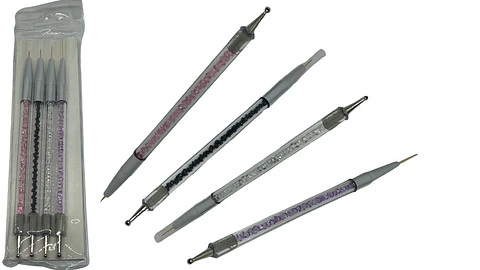 Set X4und Punzón Decorado Uñas Ideal Para Manicure Perfecto