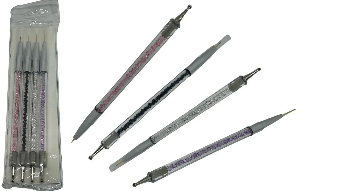 Set X4und Punzón Decorado Uñas Ideal Para Manicure Perfecto 1