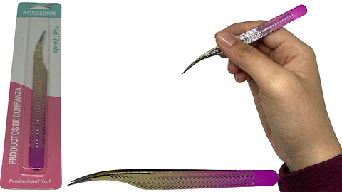 Pinza curva ideal para pestañas perfecta para pestañas pelo a pelo
