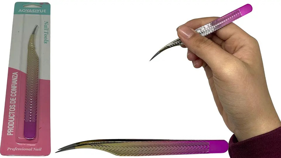 Pinza curva ideal para pestañas perfecta para pestañas pelo a pelo 1
