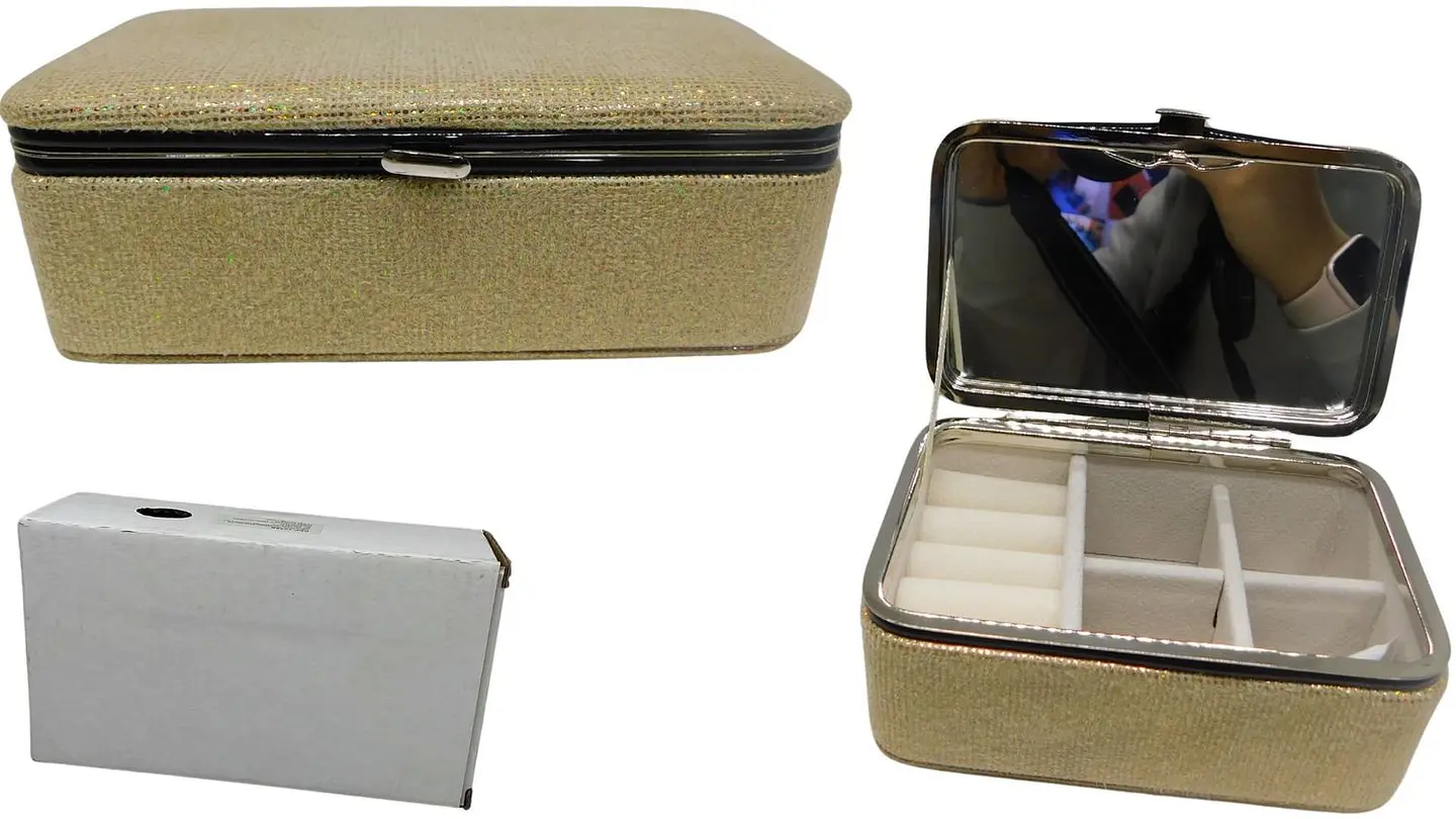 Joyero organizador con espejo de lujo viaje Mediano estuche 4