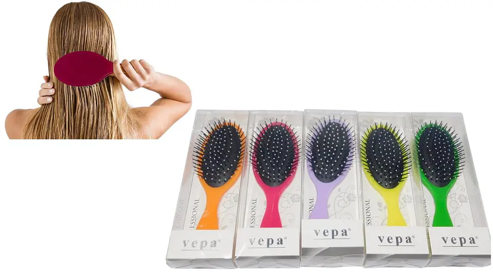 Cepillo Para Pelo Ovalado D Colores Desenredante De Plástico 1