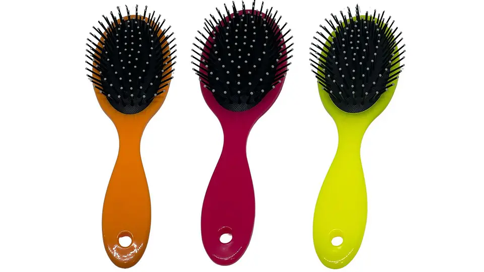 Cepillo Para Pelo Ovalado D Colores Desenredante De Plástico 3