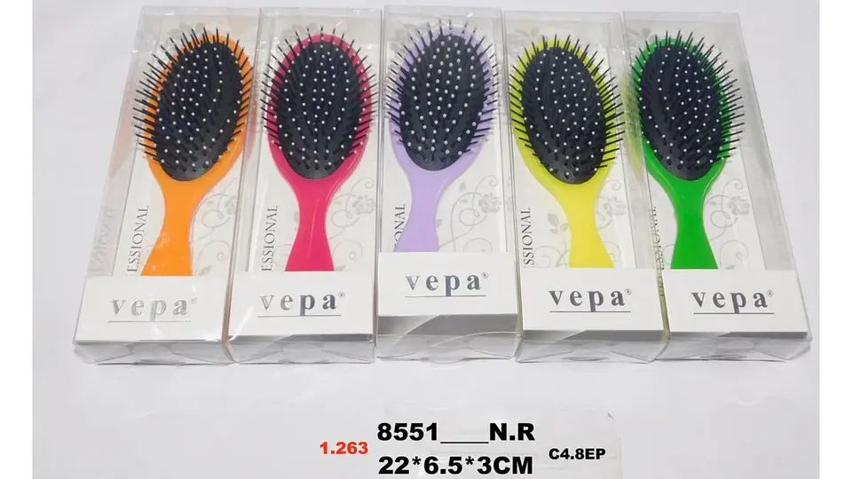 Cepillo Para Pelo Ovalado D Colores Desenredante De Plástico 4