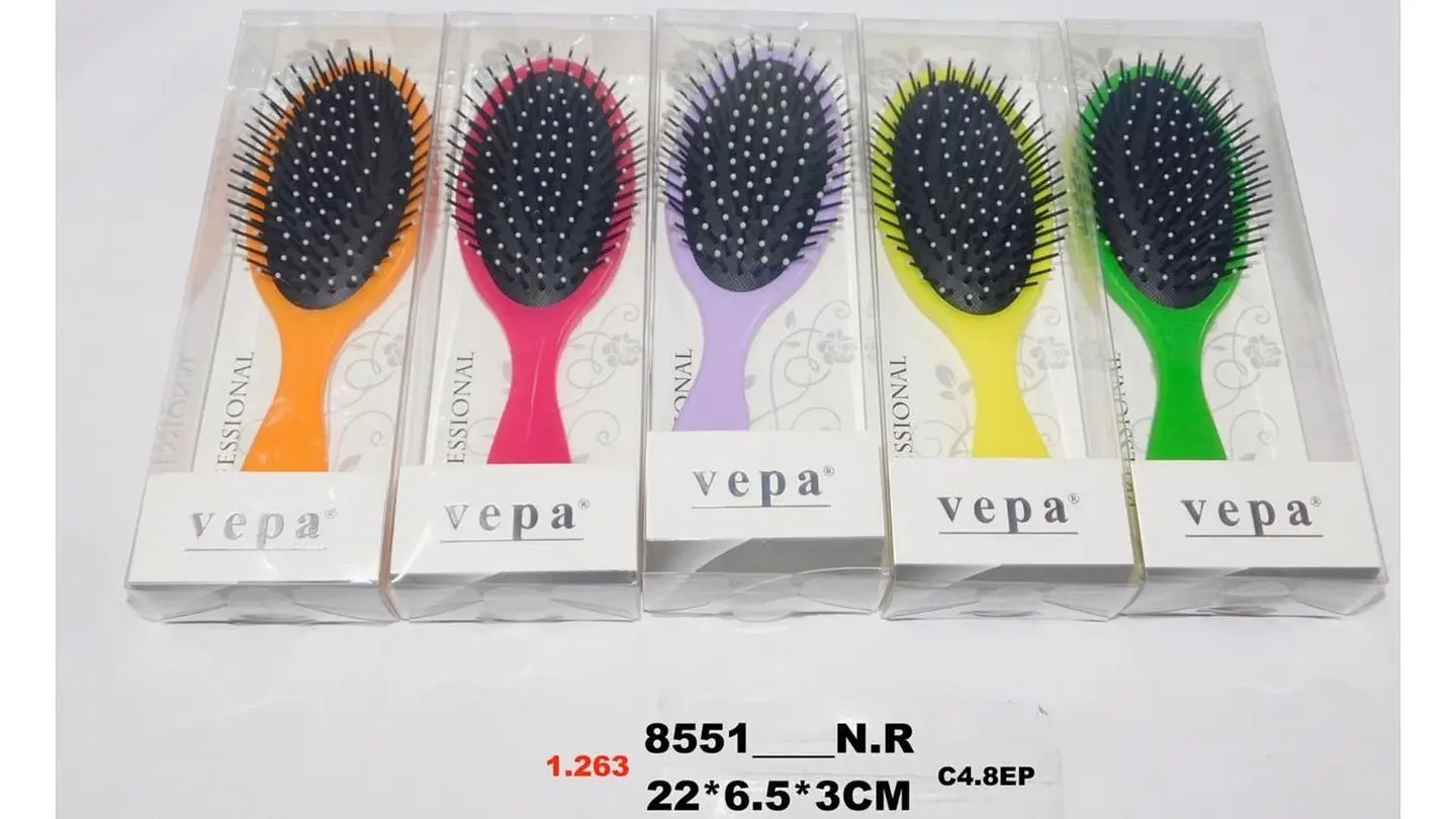 Cepillo Para Pelo Ovalado D Colores Desenredante De Plástico 4