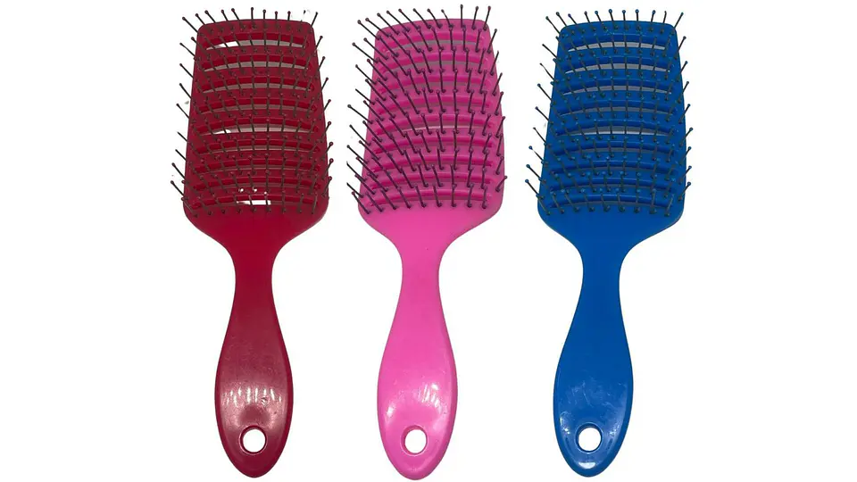 Cepillo Para El Pelo Tipo Esqueleto Cuadrado Varios Colores 3