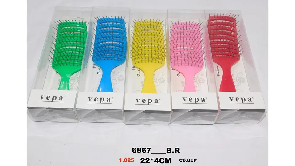 Cepillo Para El Pelo Tipo Esqueleto Cuadrado Varios Colores 4