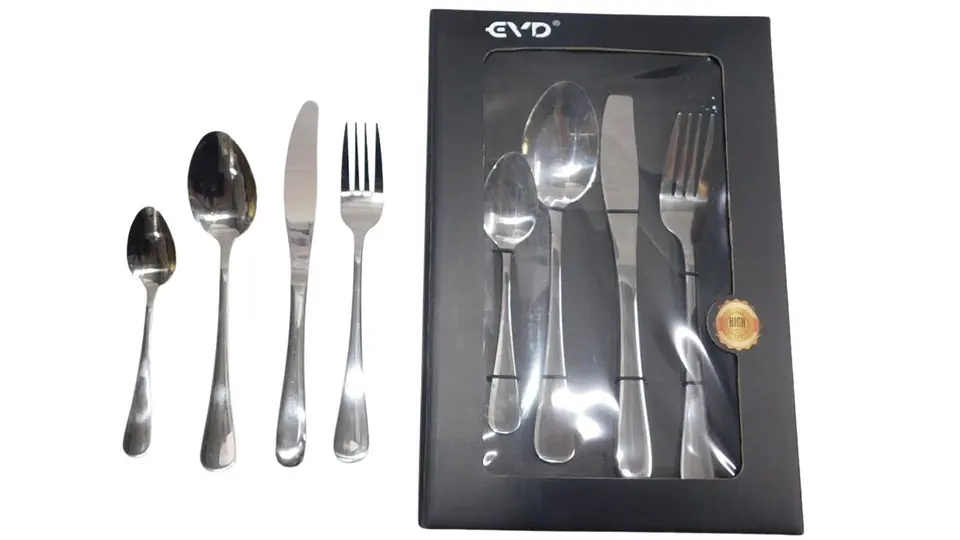 Set Cubiertos 4 Piezas Plateado, Tenedor, Cuchillo, Básicos 2
