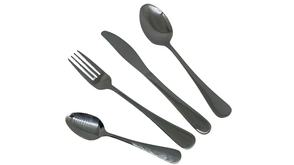 Set Cubiertos 4 Piezas Plateado, Tenedor, Cuchillo, Básicos 3