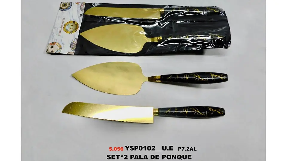 Juego Cuchillo + Pala Espatula Ponque Para Boda Matrimonio 4