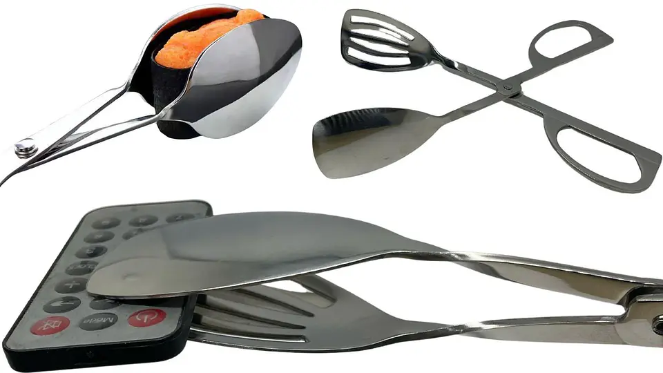 Pinza para Cocina Tipo Tijera en Acero Inoxidable  Cocina y Parrilla 1
