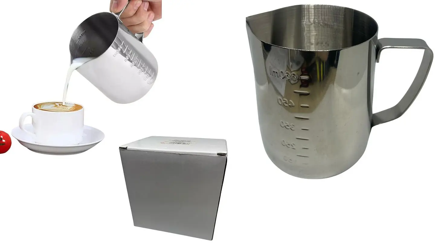 Jarra Leche Espuma Expreso Café Barista 550 ml acero metal 1