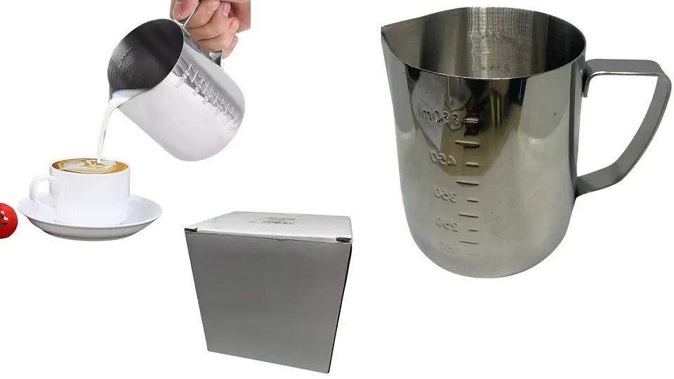 Jarra Leche Espuma Expreso Café Barista 550 ml acero metal 1