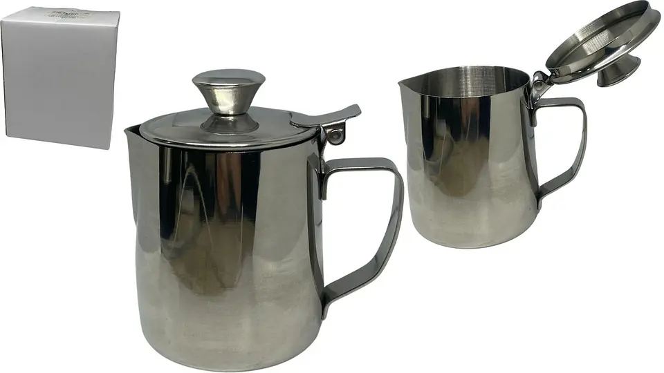 Jarra milk con tapa Espuma Café Barista350mlacero Inoxidable 2