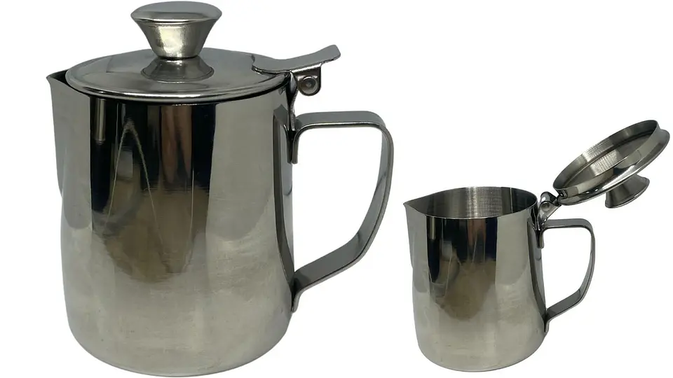 Jarra milk con tapa Espuma Café Barista350mlacero Inoxidable 3