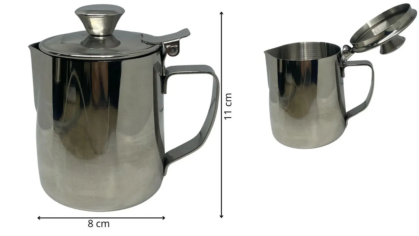 Jarra milk con tapa Espuma Café Barista350mlacero Inoxidable 4