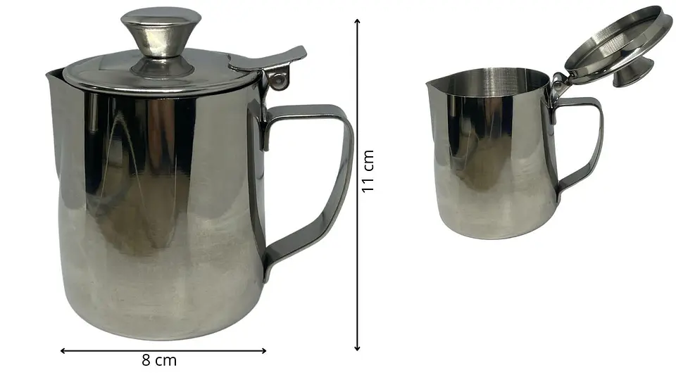Jarra milk con tapa Espuma Café Barista350mlacero Inoxidable 4