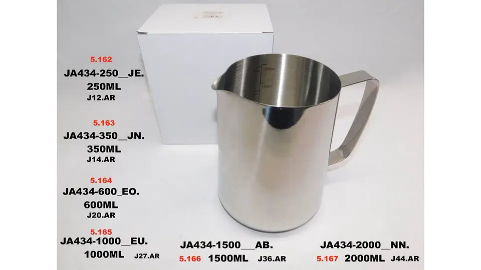 Jarra milk con tapa Espuma Café Barista350mlacero Inoxidable 5