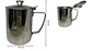 Jarra lechera con tapa Espuma Café Barista 1000ml acero Inoxidable - Miniatura 4