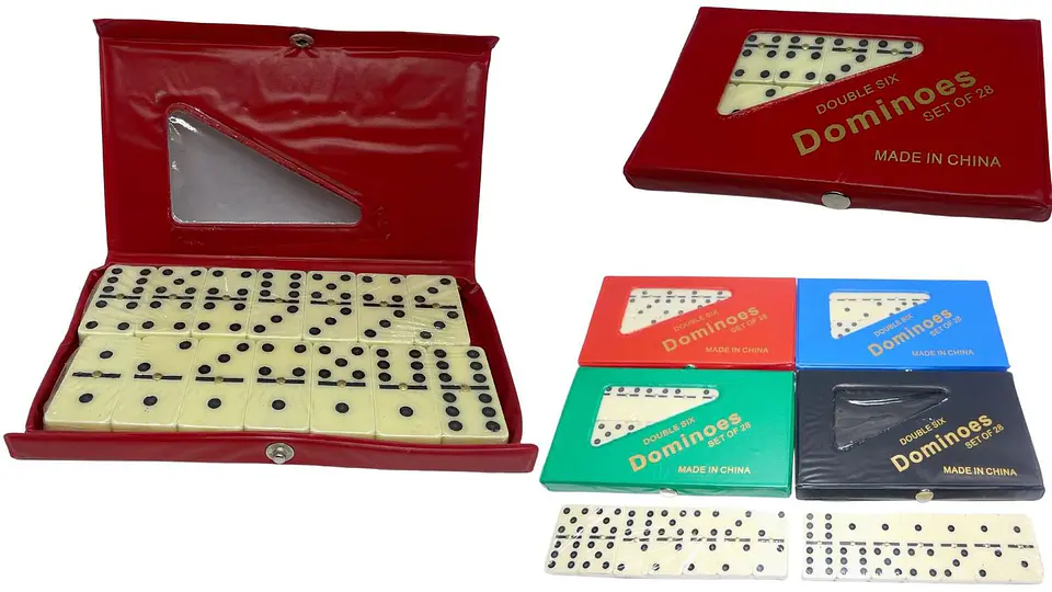 Juego De Mesa Domino Doble 6 Puntos Blanco Y Negro 28 Piezas 1