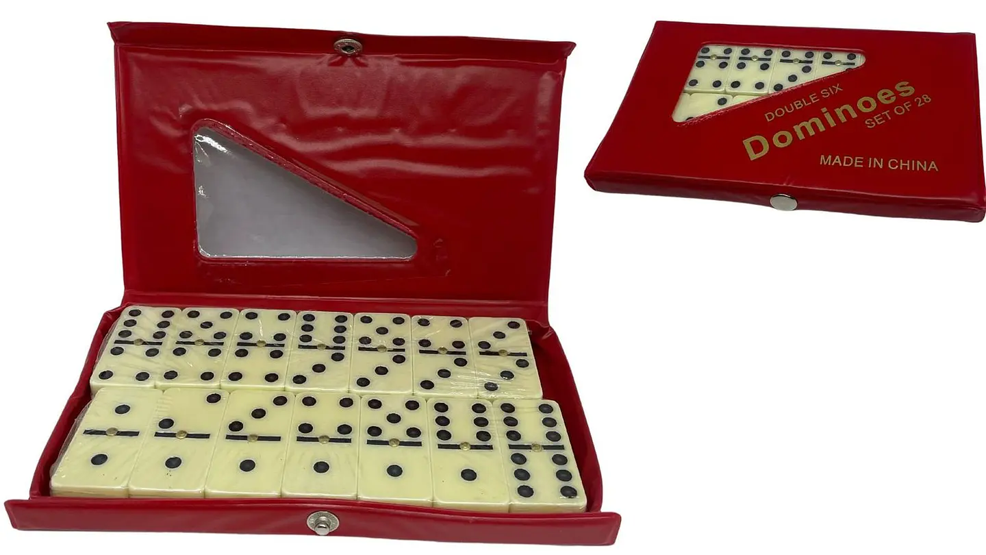 Juego De Mesa Domino Doble 6 Puntos Blanco Y Negro 28 Piezas 2