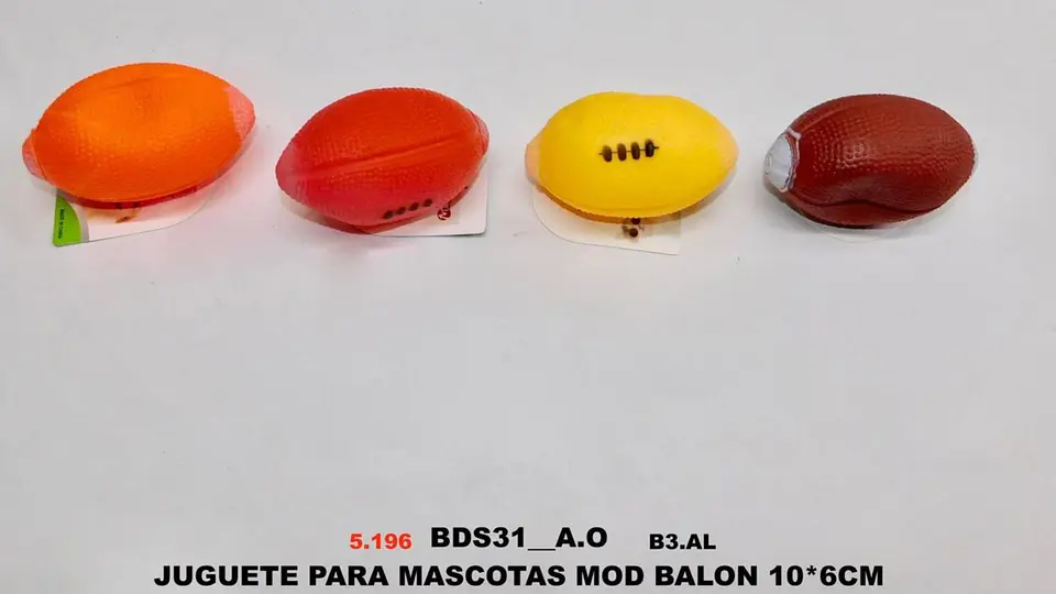Balón Para Perro De Futbol Americano De Hule Cuatro Colores 4