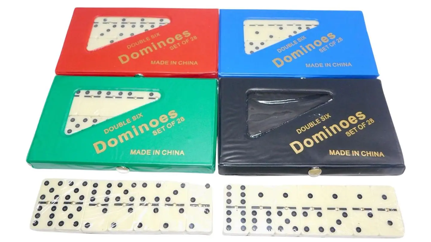 Juego De Mesa Domino Doble 6 Puntos Blanco Y Negro 28 Piezas 3
