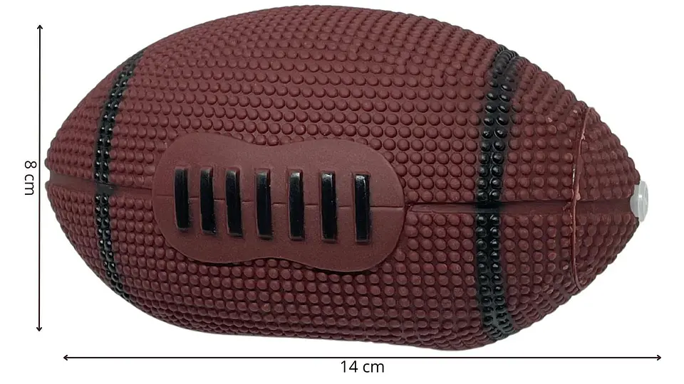 Balón Futbol Americano Para Perros De Hule En Café Mediano 2