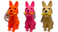 Juguete de goma para mascotas en forma de perro viene en 3 colores - Miniatura 3