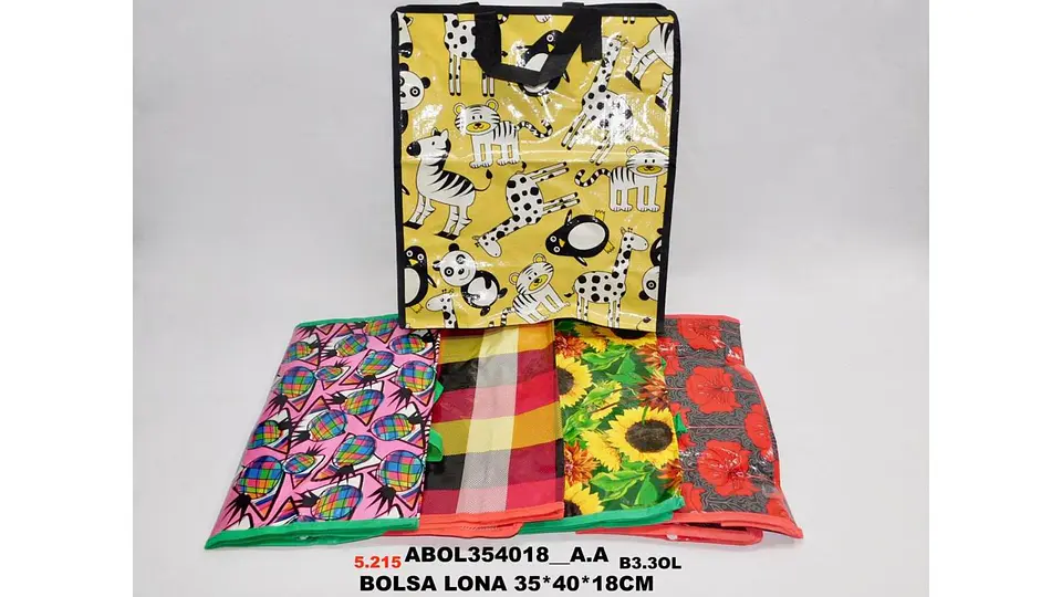 Bolsa Para Compras Reutilizable 35x40x18cm Diseños Surtidos 4