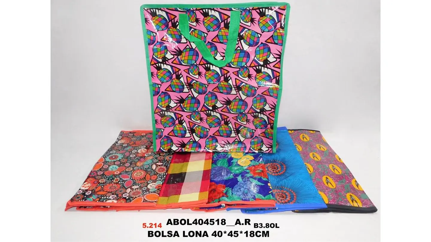Bolsa Para Compras Reutilizable40x45x18cm Diseños Surtidos 6