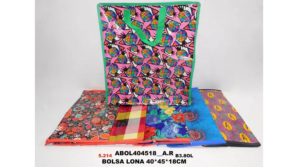 Bolsa Para Compras Reutilizable40x45x18cm Diseños Surtidos 6